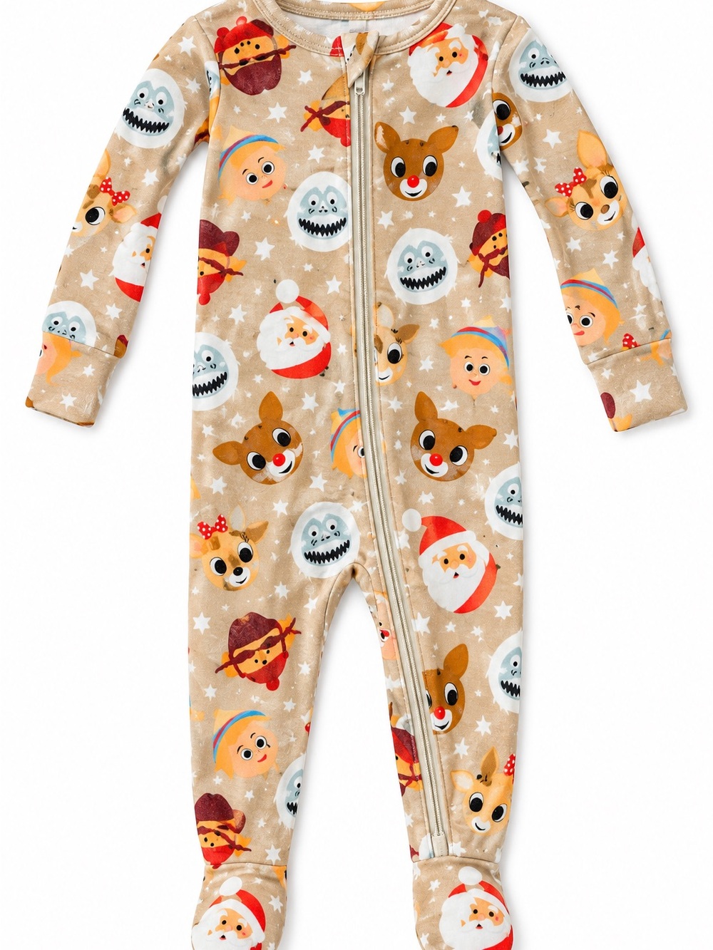 Velveteen Bunny Knots Rudolph Christmas Bamboo Zippy Pajamas 12-18M